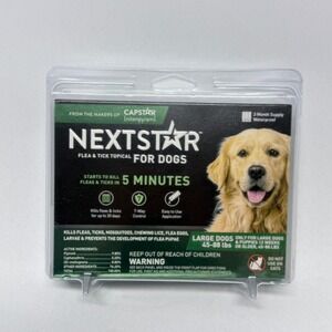 NextStar Flea and Tick Topical  Large Dogs 45-88 lbs 3 Month Supply Waterproof